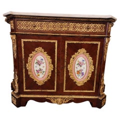 Antique Pair of Louis XVI Style Gilt Bronze Cabinets 