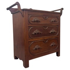 Antique Eastlake Victorian Style Dresser With Hand Carved Accents.