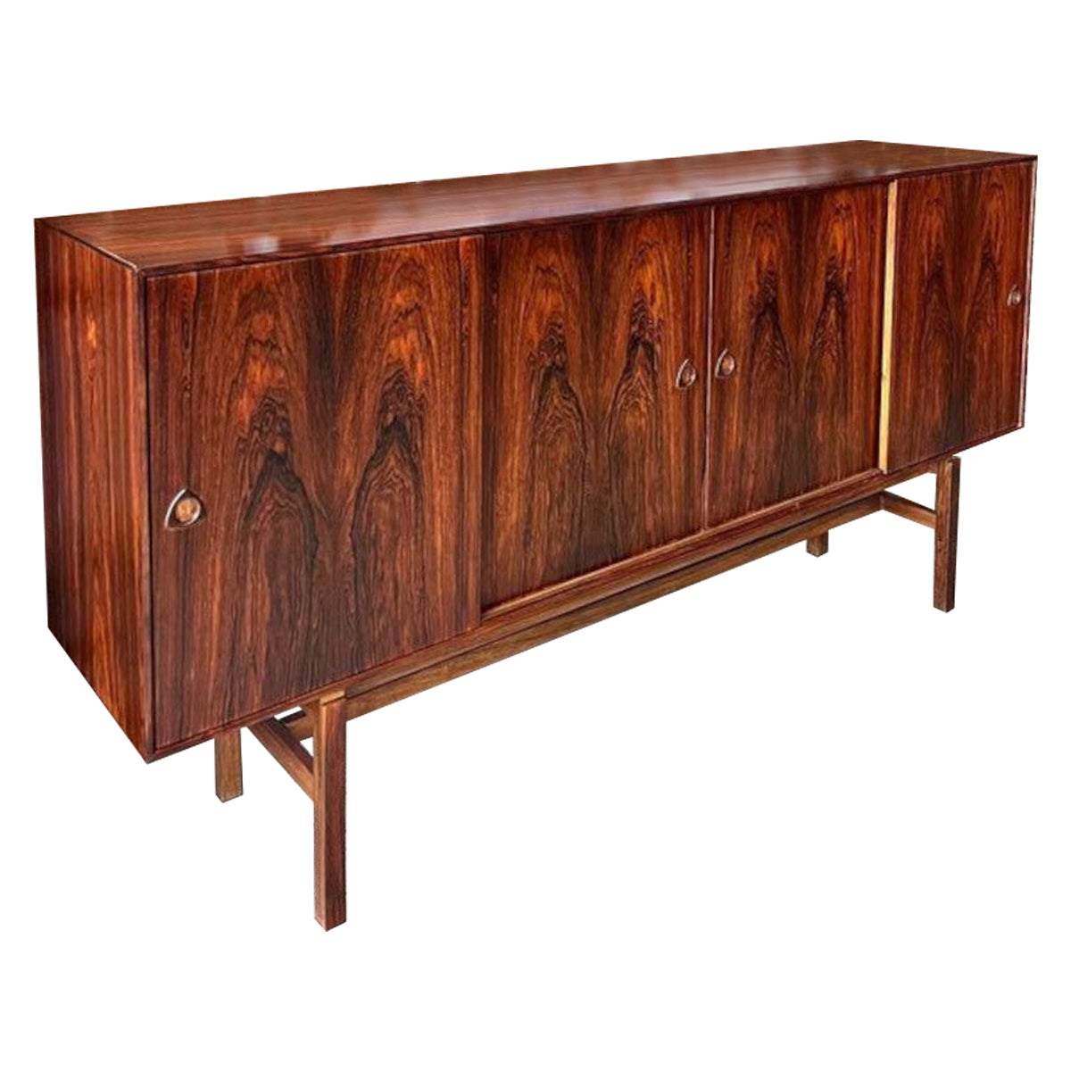 1960er Jahre Brasilianisches Palisander-Sideboard  Anrichte, hergestellt in Dänemark