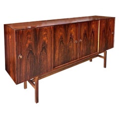 Used 1960s Brazilian Rosewood Sideboard  Credenza Made in Denmark
