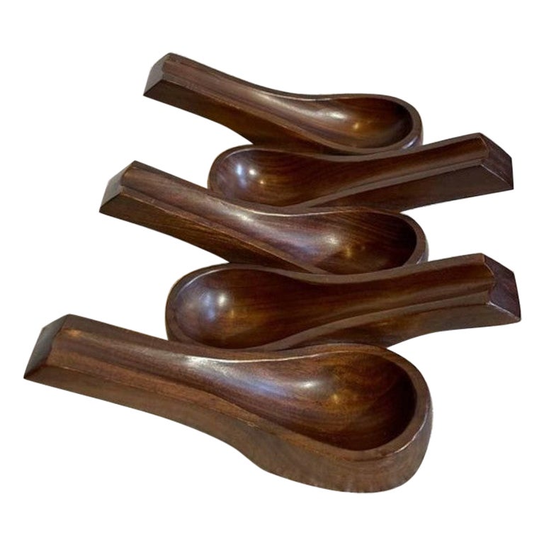 1960s Brazilian Rosewood Pipe Holder Sculpture by Jean Gillon