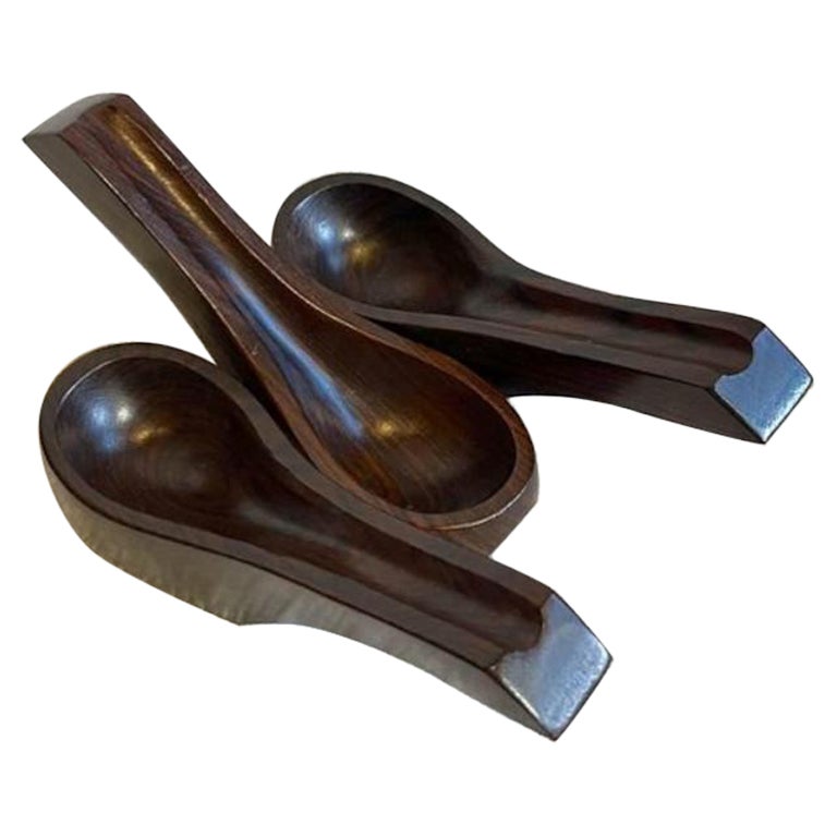 1960s Brazilian Rosewood Pipe Holder Sculpture by Jean Gillon For Sale