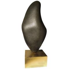 Vintage Roller Abstract Sculpture on a Gold Leaf Wooden Base in the Still of Gilioli