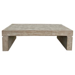 Used PostModern Concrete Finish Composite Plaster Coffee Table