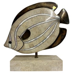 Vintage Maitland Smith Fish Sculpture Bookend