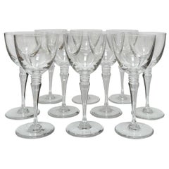 Set of 10 St. Louis French Crystal Water Goblets - Grand Lieu