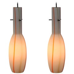 Two Pendant Fixtures by Alessandro Pianon for Vistosi, Murano, Italy