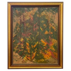 Vintage Original Framed and Signed Abstract Mid Century Artwork.