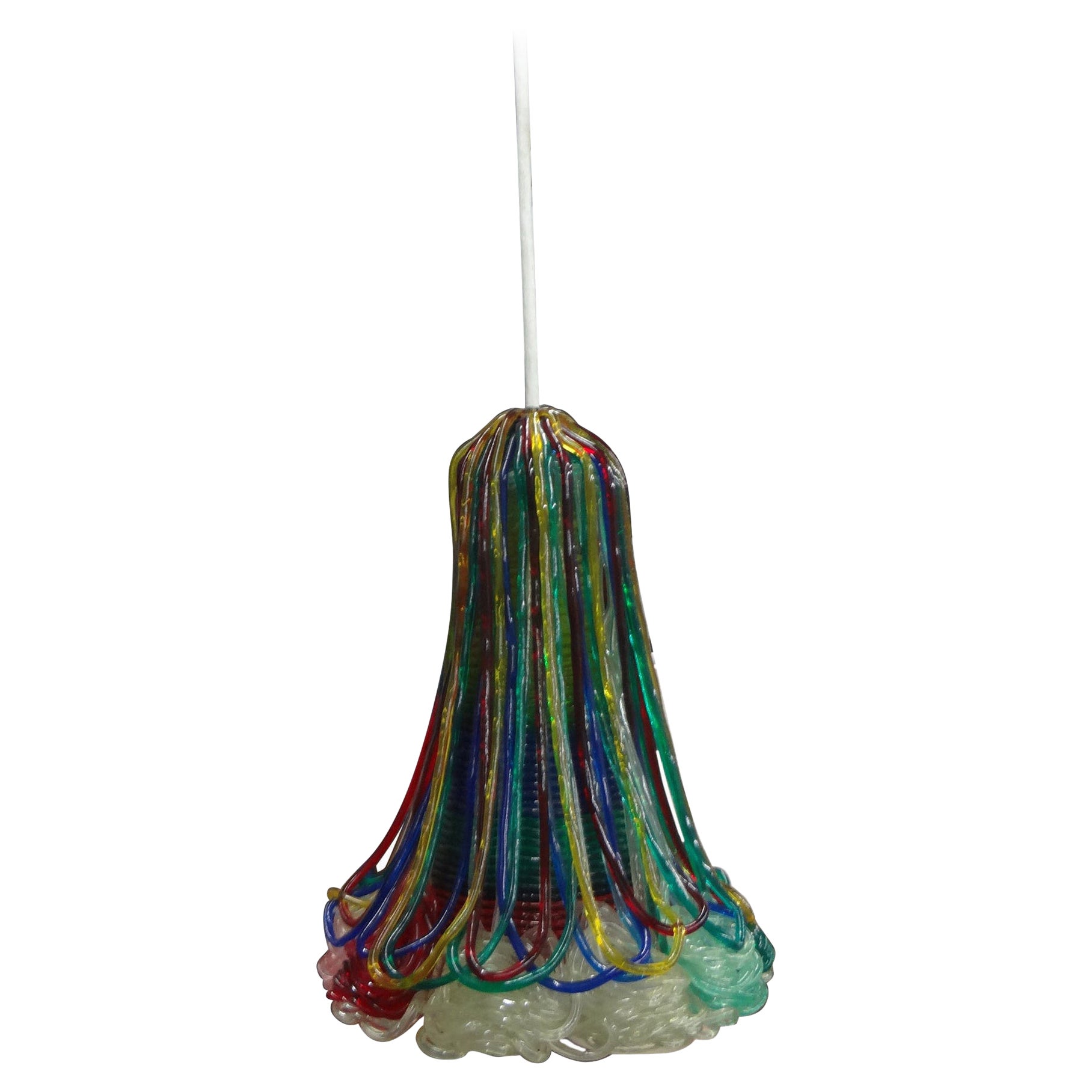 Mid Century Modern Spun Lucite Pendant or Lantern