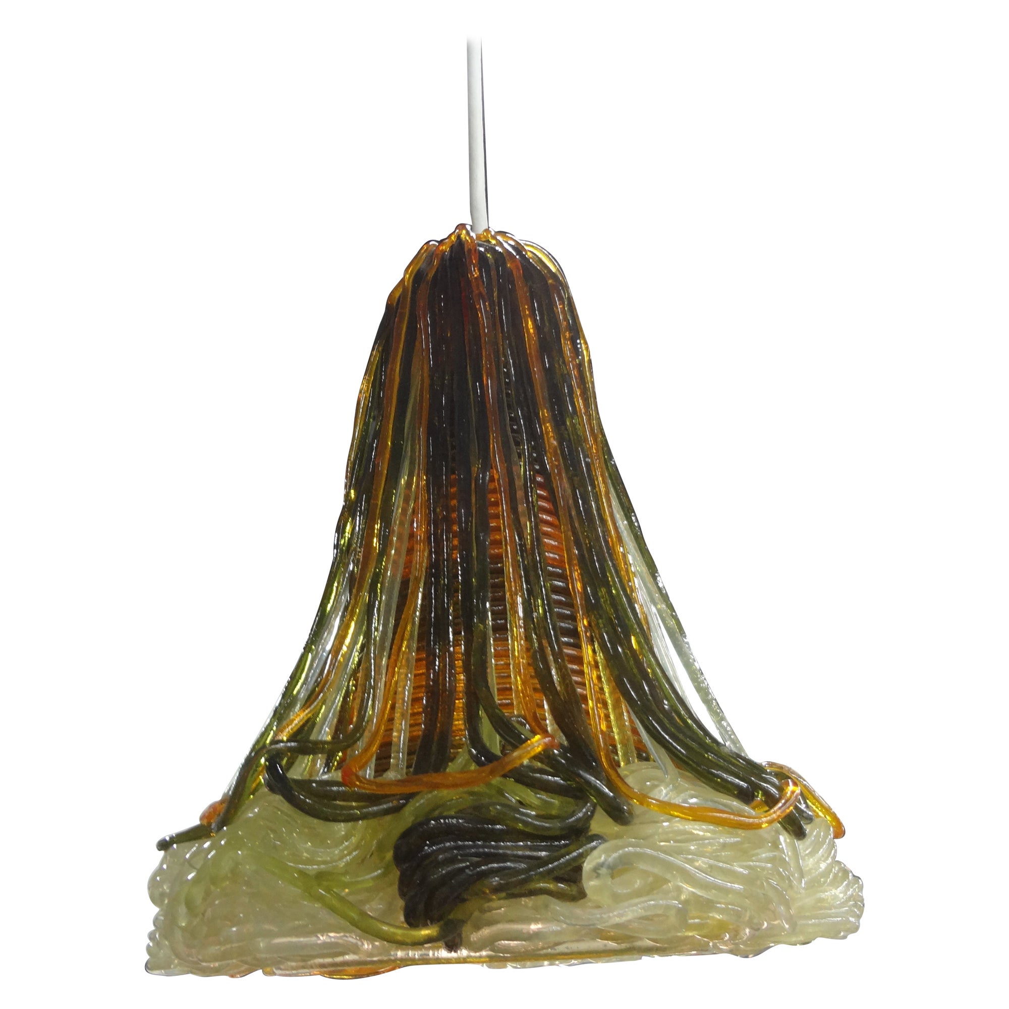 Mid Century Modern Spun Lucite Pendant or Lantern For Sale