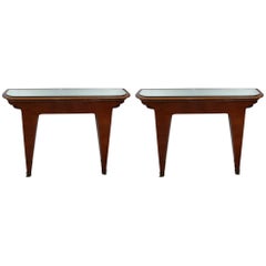 Gio Ponti for Giordano Chiesa Rare Pair of Ash Wood Consoles ...