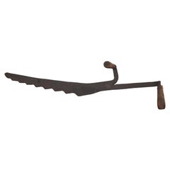 Silage-Messer Hay Cutter aus dem 19. Jahrhundert, 2 Griff, primitives, rustikales, rustikales Bauernhauswerkzeug 36
