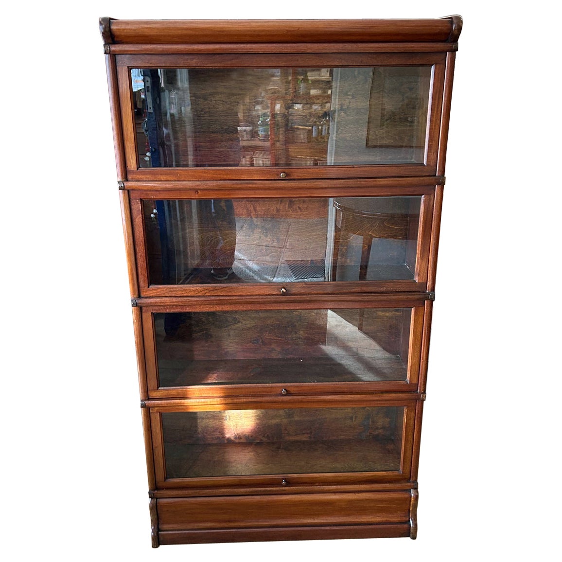 19th Century Edwardian Mahogany Sectional Bookcase For Sale