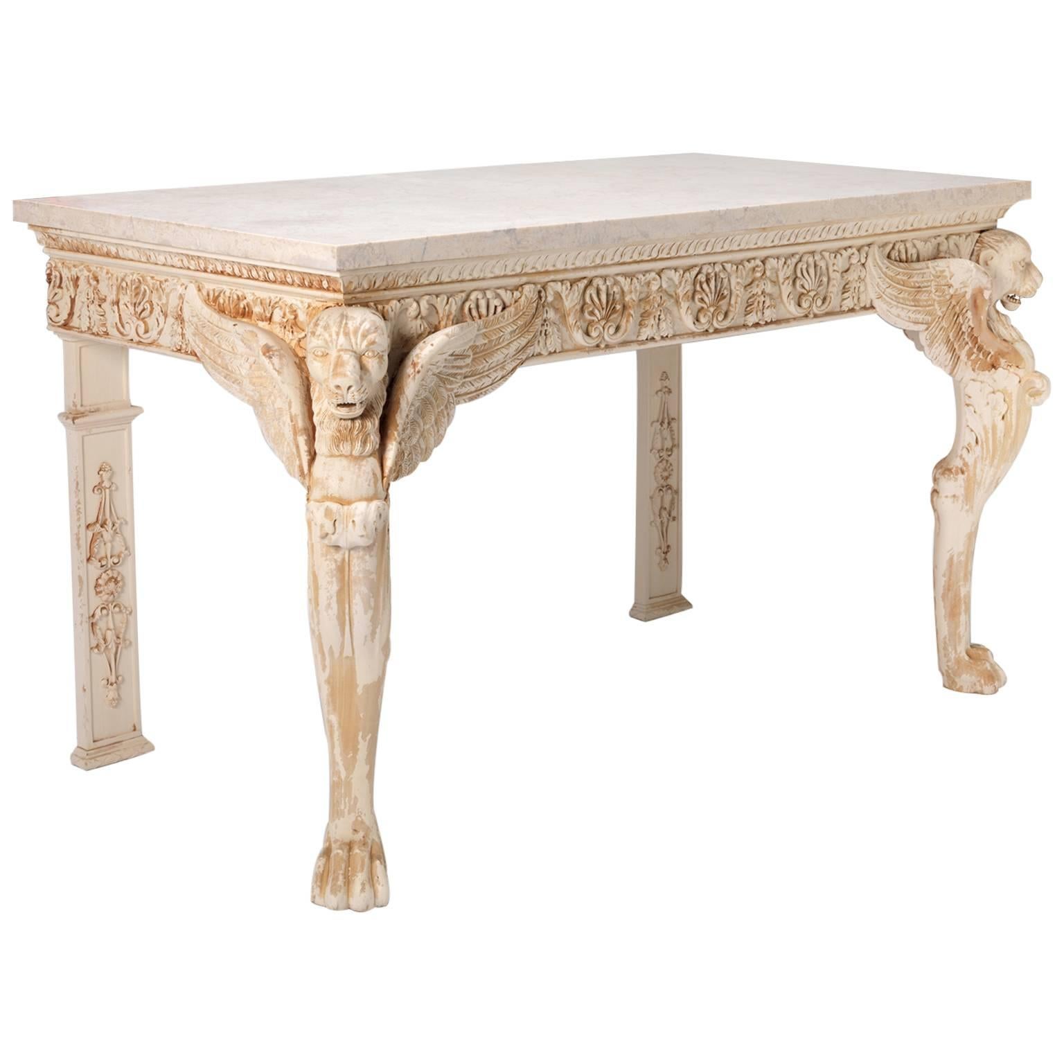 Leopard Console Table in the manner of Thomas Hope For Sale