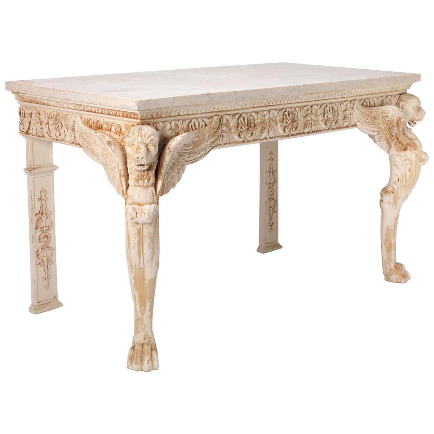 Leopard Console Table Leopard Console Table in the manner of Thomas Hope For Sale at 1stDibs