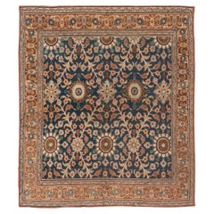 19th Century Botanic Persian Meshad Handwoven Rug