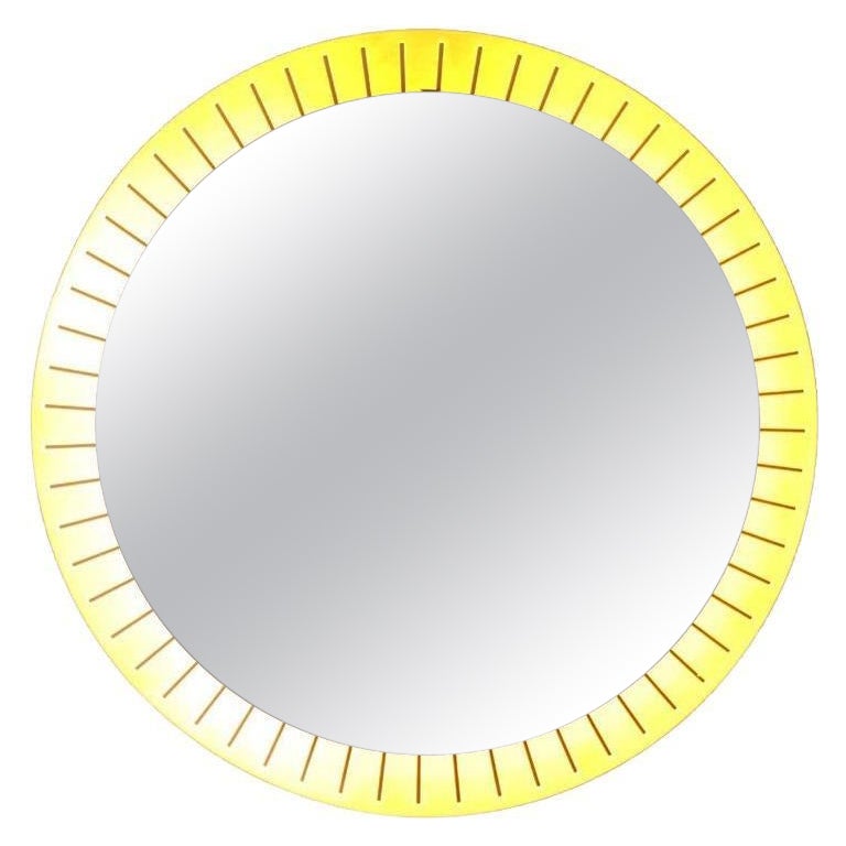 Mid-Century Modern Italian Illuminated Mirror