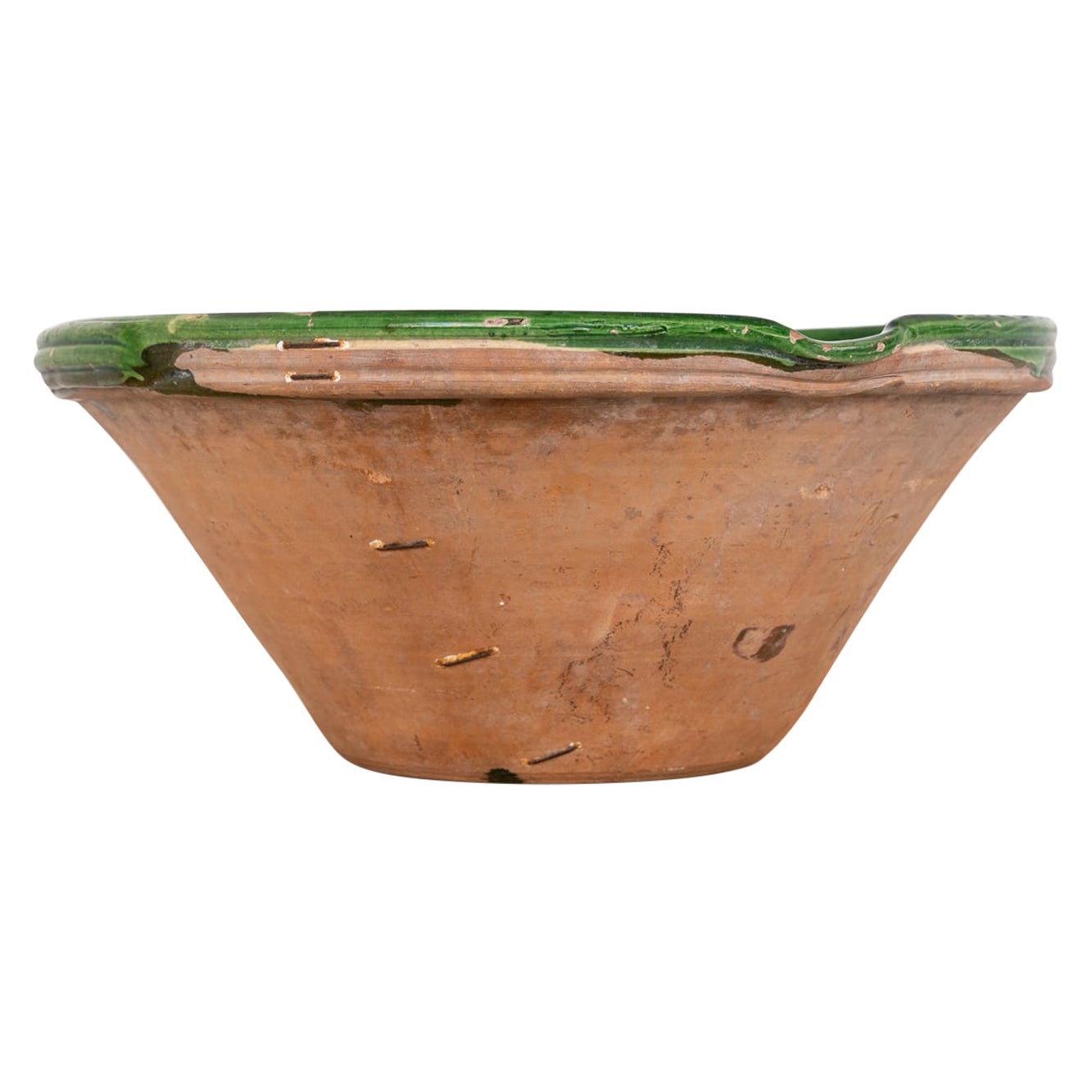 Large Antique Terracotta 19th Century Dairy Bowl Kitchen Decoration, C.1880 For Sale