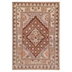 Vintage Mid-20th Century Samarkand Handmade Wool Rug