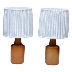 Vintage Pair Søholm ceramics lamps H44 cm,  made in Denmark 1960's