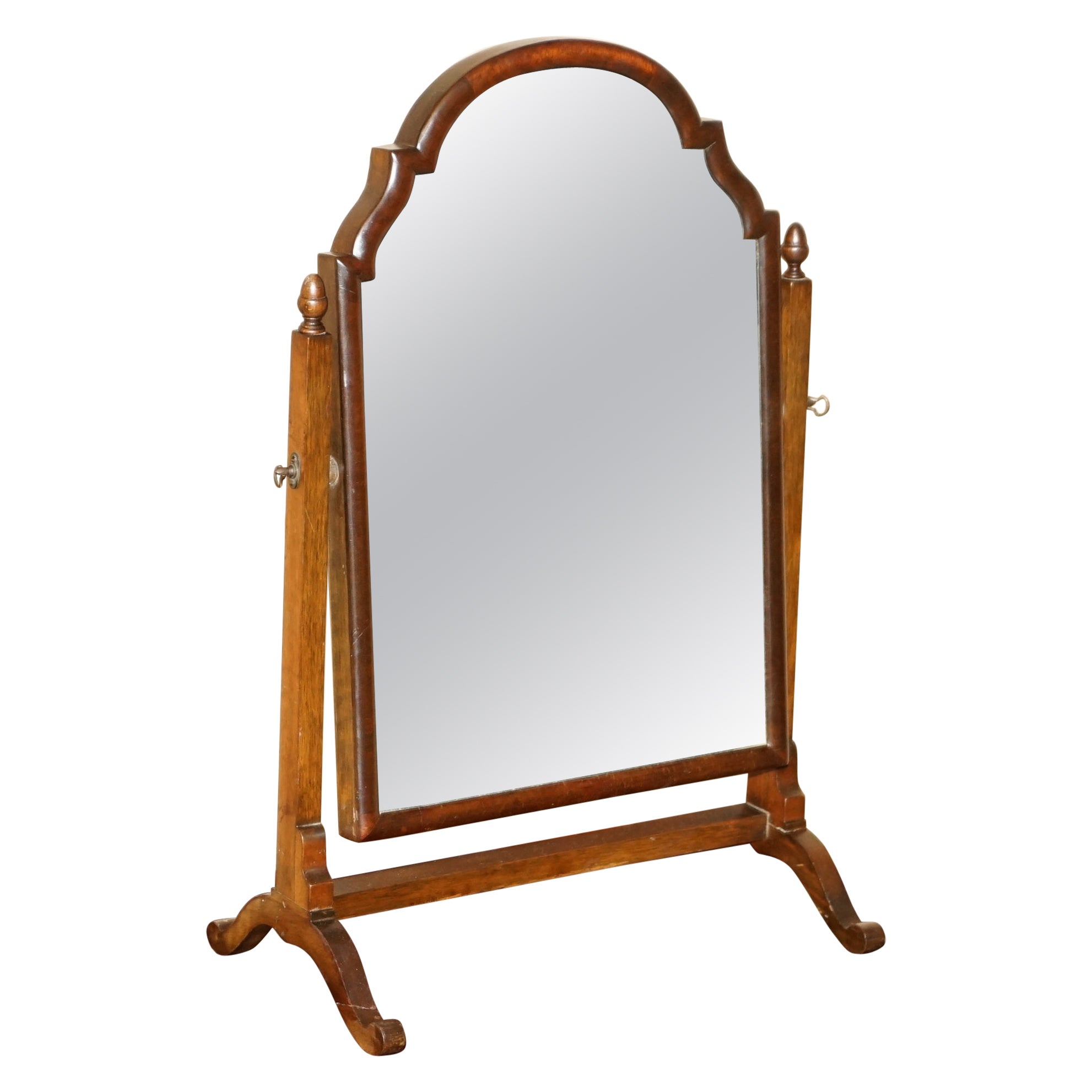 ANTIQUE ViCTORIAN TABLE TOP CHEVAL MIRROR FOR DRESSING TABLES AND DISPLAY For Sale