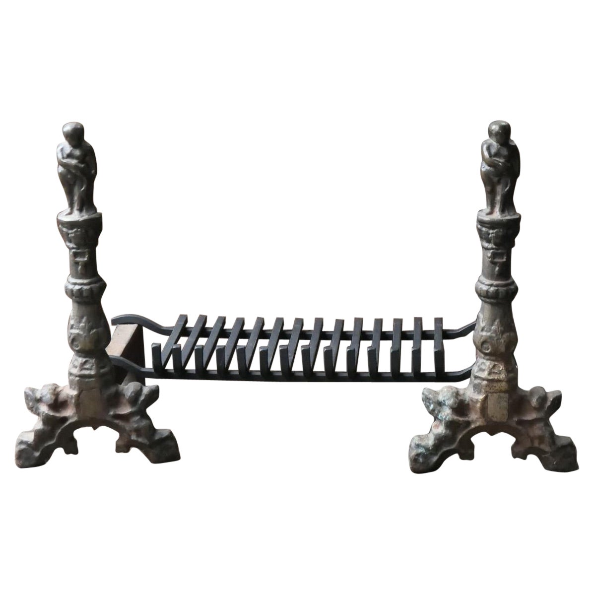 French Neogothic Fire Grate, Fireplace Grate For Sale