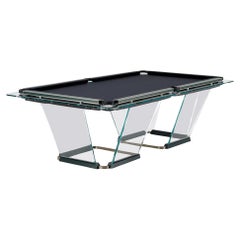Teckell T1.3 Crystal 9-foot Pool Table in Leather by Marc Sadler