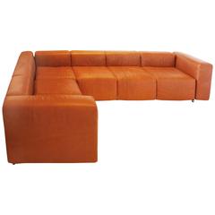Vintage Harvey Probber Sofa in Cognac Leather