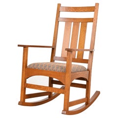 Retro Stickley Harvey Ellis Collection Mission Oak Arts & Crafts Rocking Chair