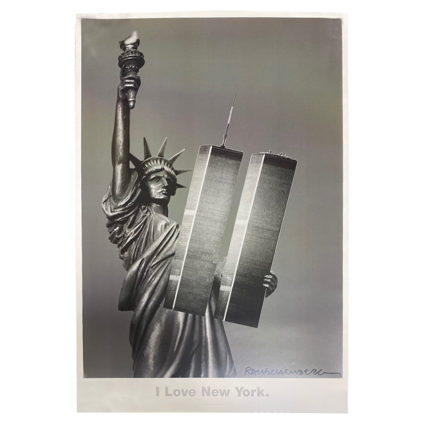 Robert Rauschenberg Limited Edition Lithograph Poster I Love New York, 2001 For Sale