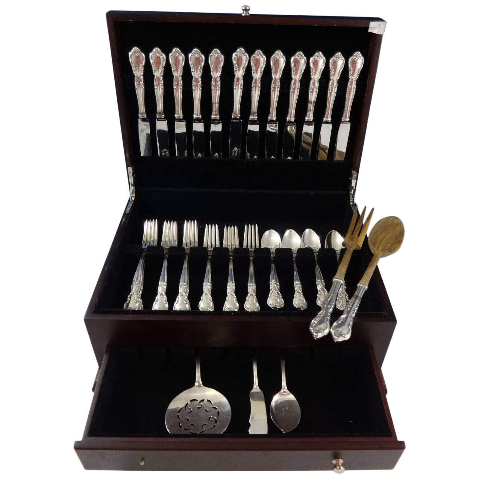 American Classic by Easterling Sterling Silver Flatware Set 12 Service 53 Pcs