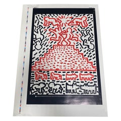Keith Haring, grande affiche de la pyramide de pop shop te Neues, New York