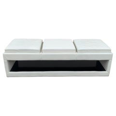 Used American Leather 3 Seater Bench in White