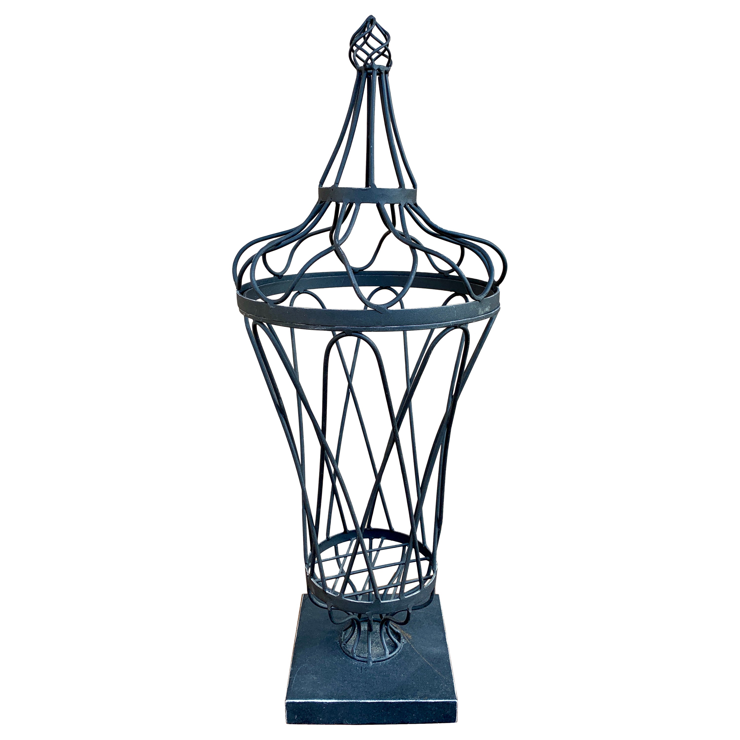 Wrought Iron Topiary Urn Form
