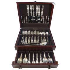 Retro Bamboo by Tiffany Sterling Silver Flatware Set, 73 Pieces, Dinner