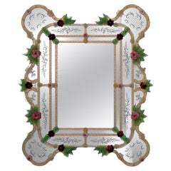 Specchio Veneziano „San Barnaba“ in Vetro di Murano von Fratelli Tosi Murano