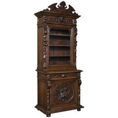 19th Century French Renaissance Carved Bookcase or Vitrine