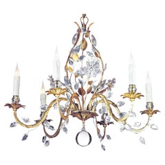 Certified Maison Bagues Chandelier, 6 Lights Iron & Crystal #00158