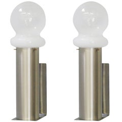 Pair of Modernist Sconces by Leucos