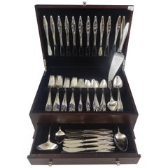 Lark by Reed & Barton Sterling Silver Flatware Set for 12, 76 Pieces, John Prip