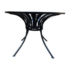 francois carre patio dining table with original glass
