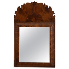Antique English William and Mary Style Oyster Walnut Mirror, mid 19th century
