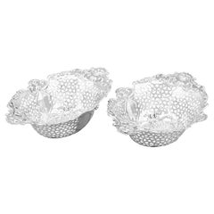 Antique Edwardian Sterling Silver Fruit Dishes