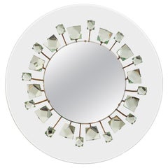 Retro Rare Illuminated Mirror by Max Ingrand for Fontana Arte Model Pistil 2044