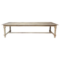 Large 20th Century Oak Farm Dining Table