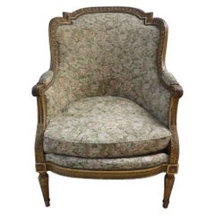 19th Century French Louis XVI Giltwood Bergere