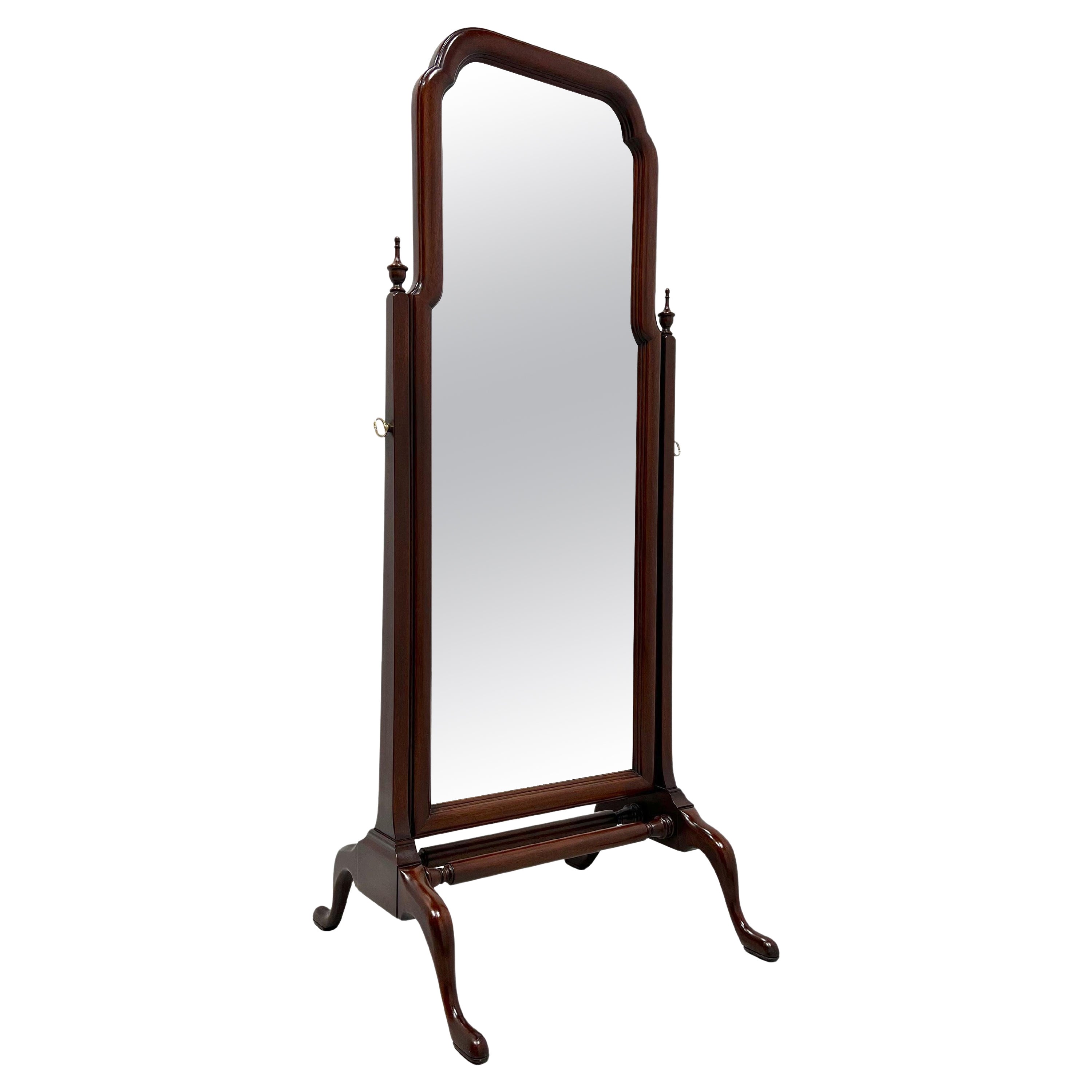 HENKEL HARRIS 190 29 Solid Mahogany Queen Anne Cheval Dressing Mirror For Sale
