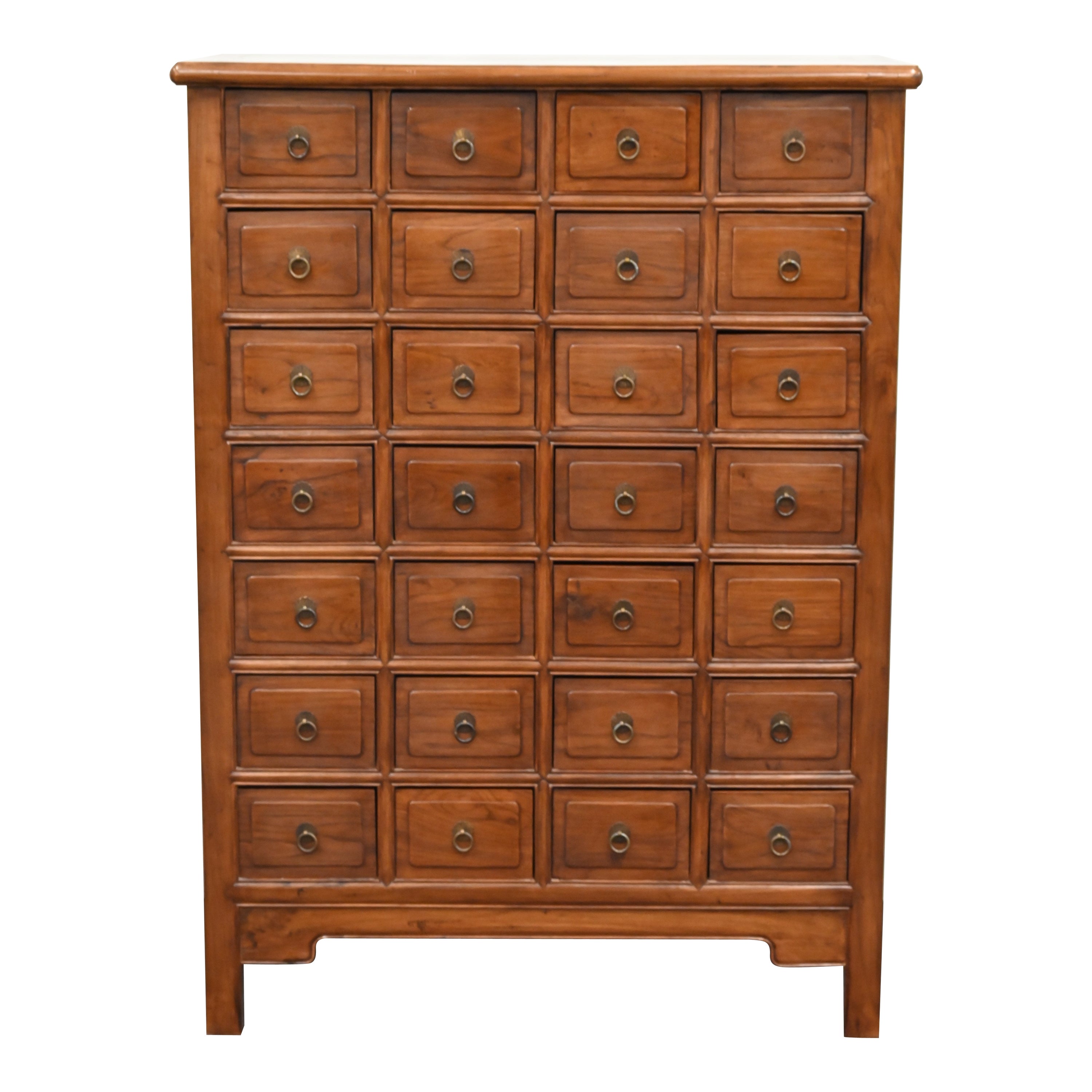 Chinese Apothecary Cabinet with 28 Drawers in Elmwood, 20th Century For Sale