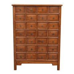 Retro Chinese Apothecary Cabinet with 28 Drawers in Elmwood, 20th Century
