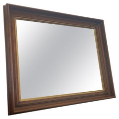 Retro Style Wall Mirror With Wood Frame.